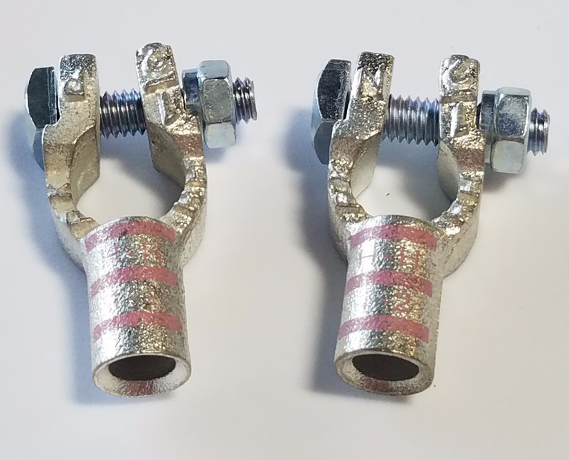 Battery Cable Ends Copper Top Post Terminal Connectors 4 GAUGE THUR 4/0 W/ BOOTS gallery