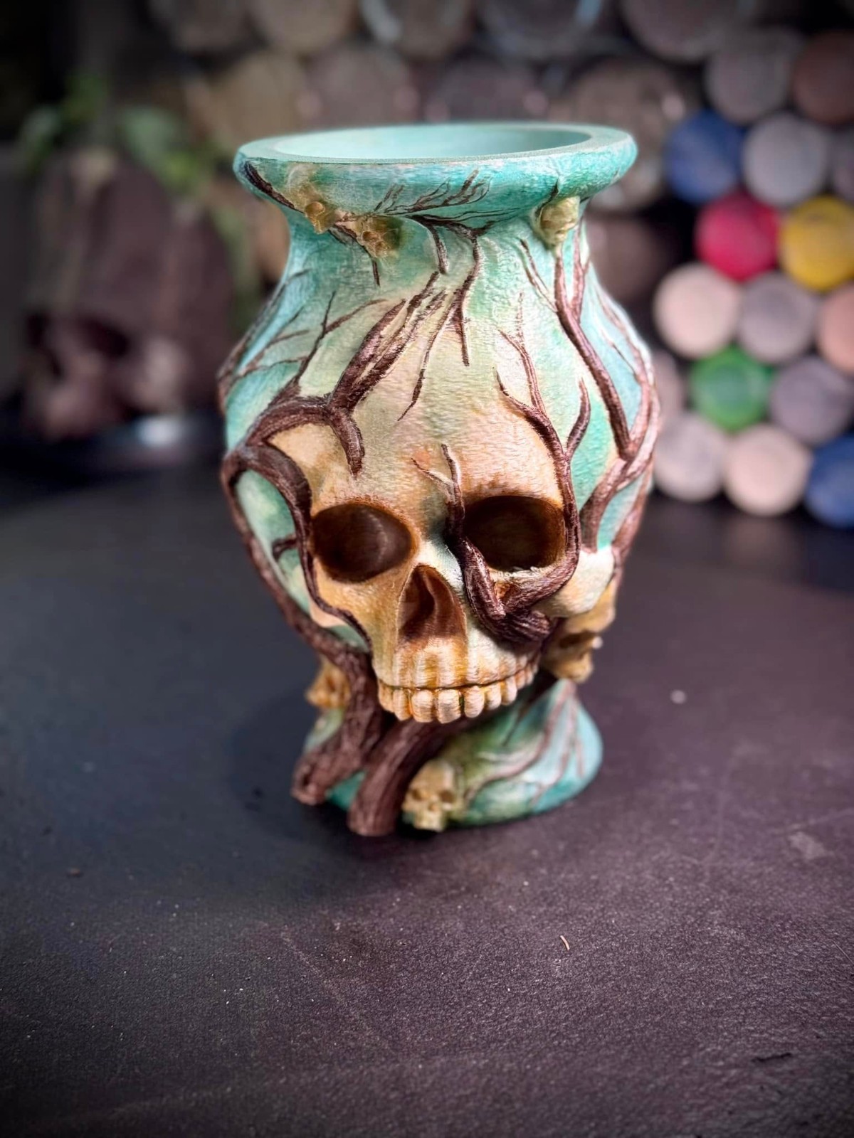{Unpainted}The Forbidden Vase - DnD Table Centerpiece - Necromancer's Flower Pot gallery