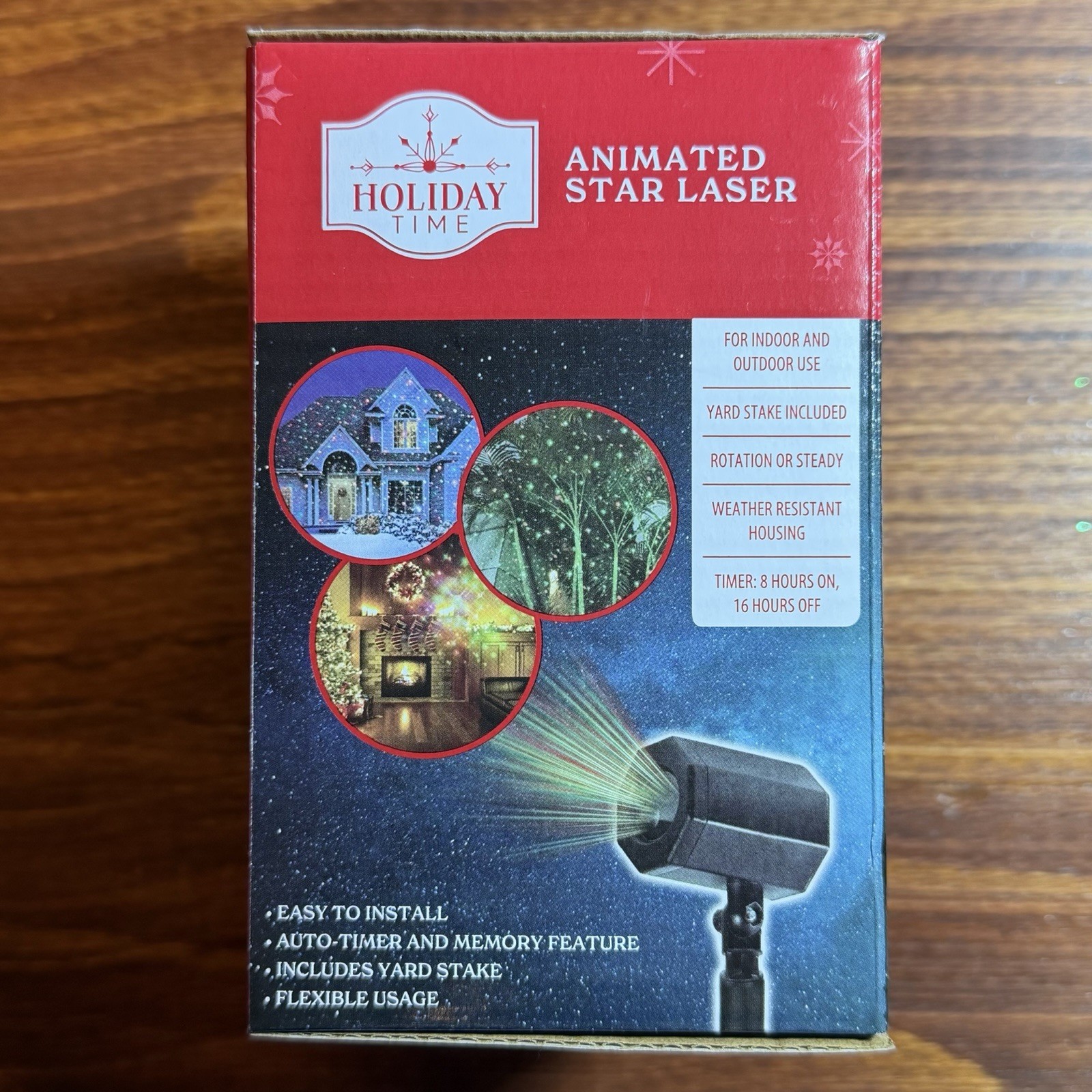 Holiday Time Animated Star Laser Indoor Outdoor 3 Red/Green Christmas Modes NEW gallery