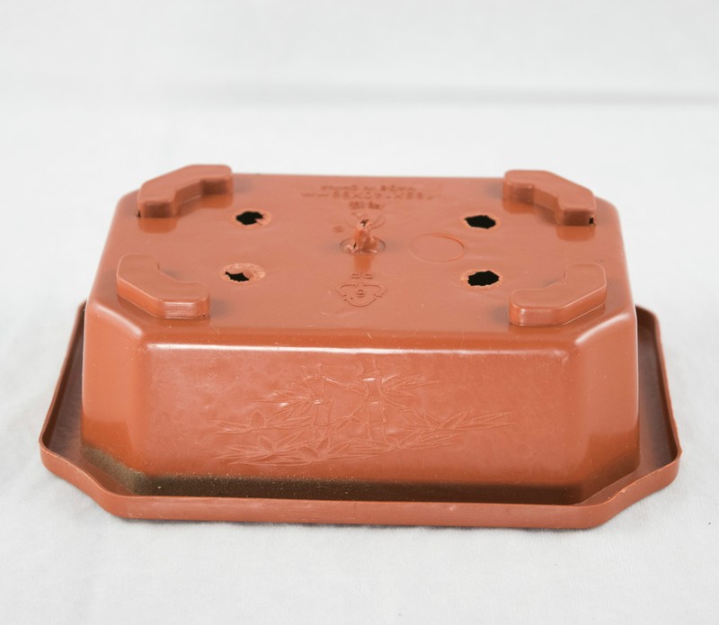 24 Rectangular Plastic Bonsai Training Pot, Succulent Planter - 6.25"x 4.5"x 2" gallery