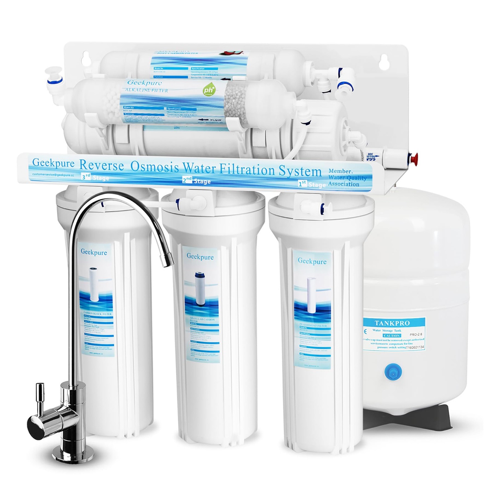 Geekpure 6-Stage Reverse Osmosis RO Drinking Water Filter 10 inch, White gallery