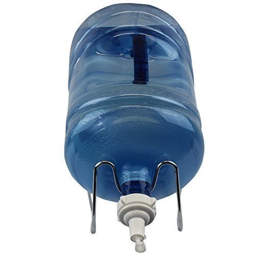 Chrome 1- 5 Gallon Water Jug Stand & Water Dispenser Valve Fit 55mm Snap on Top gallery