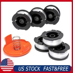 6 Spools, 1 Cap, 1 Spring For BLACK+DECKER AF-100-3ZP 30ft .065″ String Trimmer