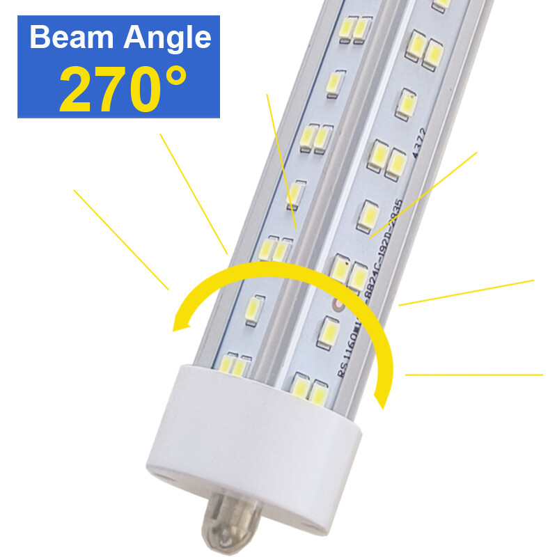12 Pack 8 Foot Led Light Bulbs Single Pin 144W 18000Lm 6500K 8' Led Shop Lights gallery