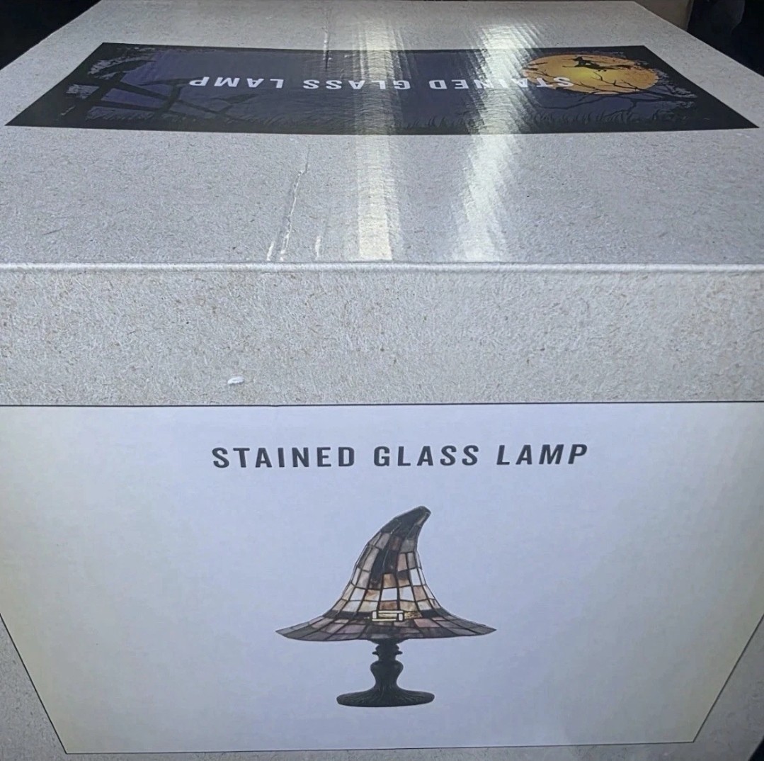 Cracker Barrel Stained Glass Witch Hat Lamp Viral Halloween Decor 2026 SHIPS NOW gallery