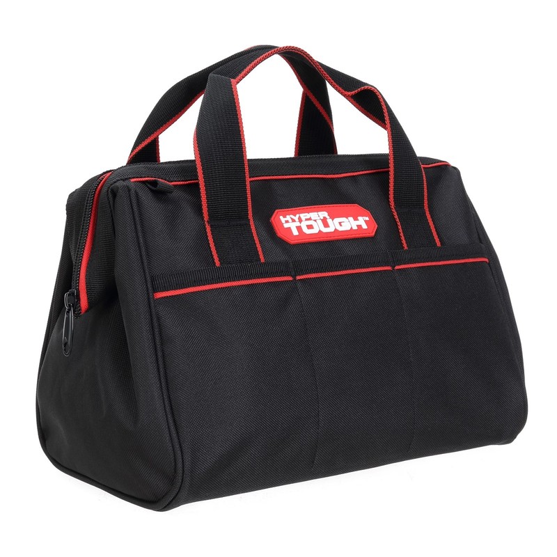 Hyper Tough 12-inch Polyester Tool Bag, with Full-Length Zipper Pack of 2 gallery