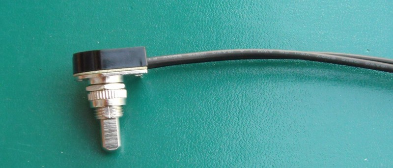 Push Button Lamp switch on/ off switch, 3/8 shaft, nickel gallery