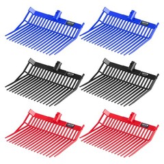 6PCS Manure Fork Replacement Head, 18 Angled Tines Horse Manure Fork Head, Durab