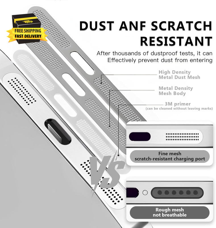 for Iphone 15/16 Pro Max Accessories, 5 PCS Cell Phone Speaker Anti-Dust Plugs, gallery
