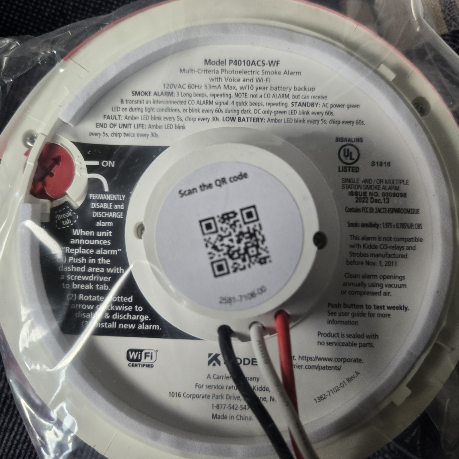 Kidde Hardwired Smart Smoke Detector w/ Battery Back-up, &Voice Alerts, 21032064 gallery
