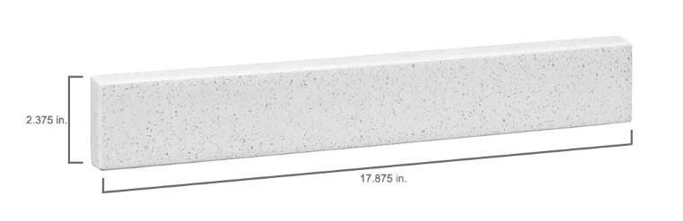 Universal 17-7/8 in. Solid Surface Technology Sidesplash in Arctic gallery