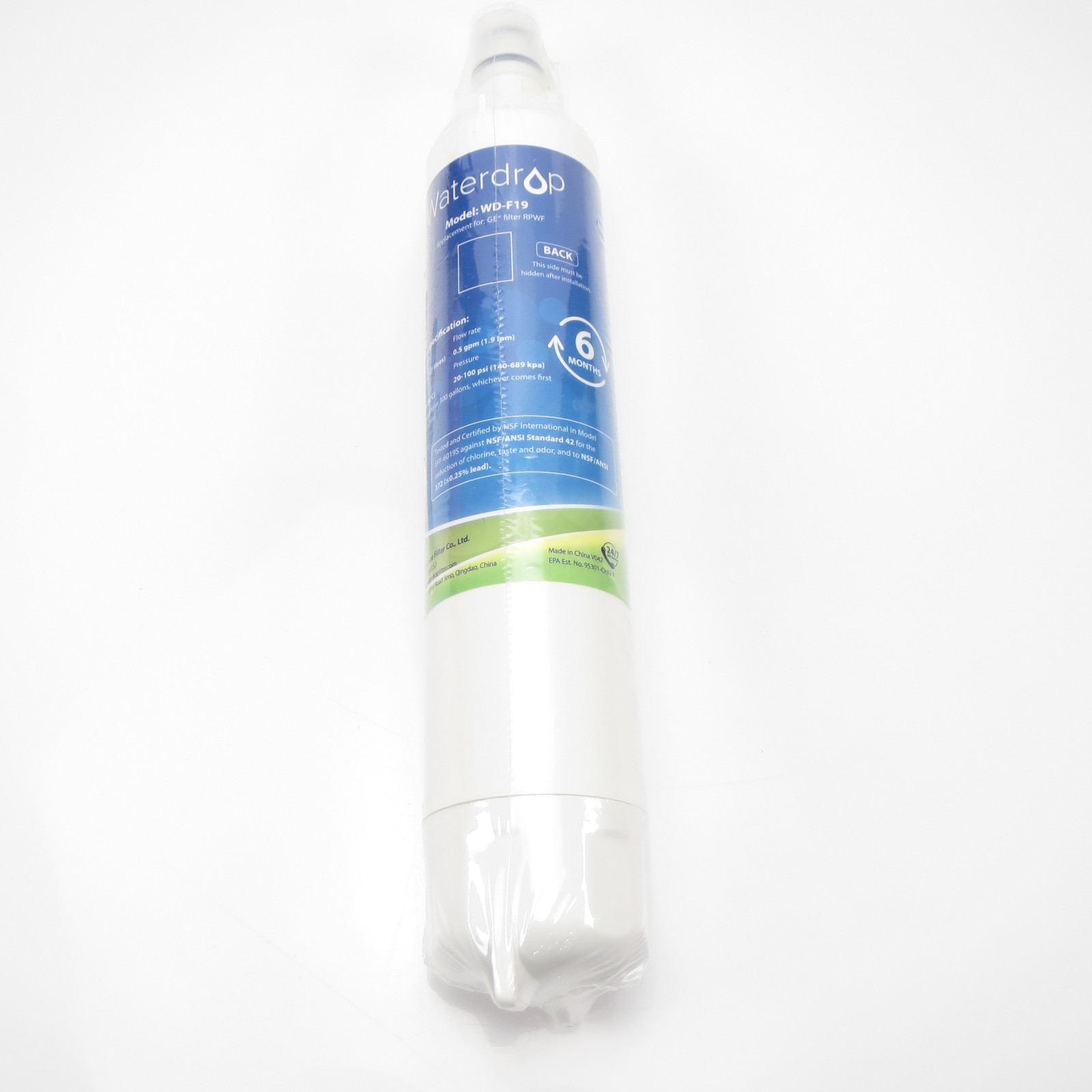 Waterdrop Filter Model WD-F19 Replacement For GE Water Filter RPWF New Sealed gallery