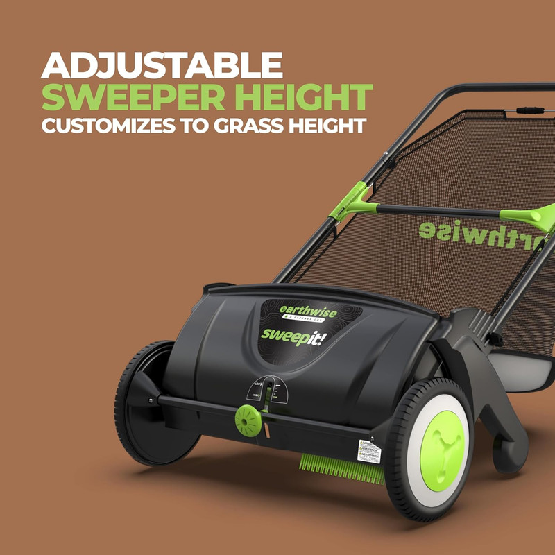 LSW70021 21-Inch Width Leaf & Grass Push Lawn Sweeper, Black gallery