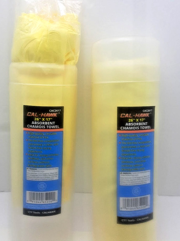 2-PC AUTO CAR ABSORBENT Drying Synthetic Chamois Towel Cleaning Cloth, 26" x 17" gallery