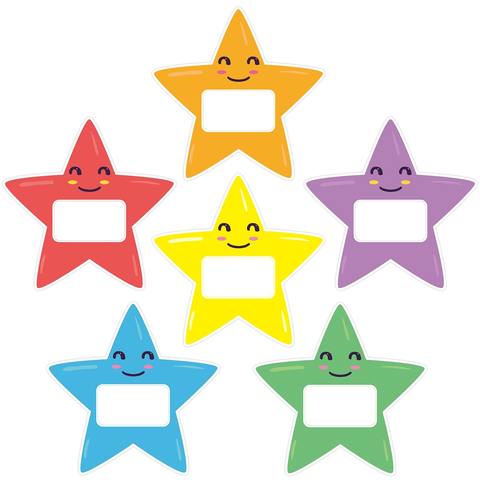 36 PCS Colorful Star Cutouts Student Bulletin Board Decorations Name Tags DIY gallery