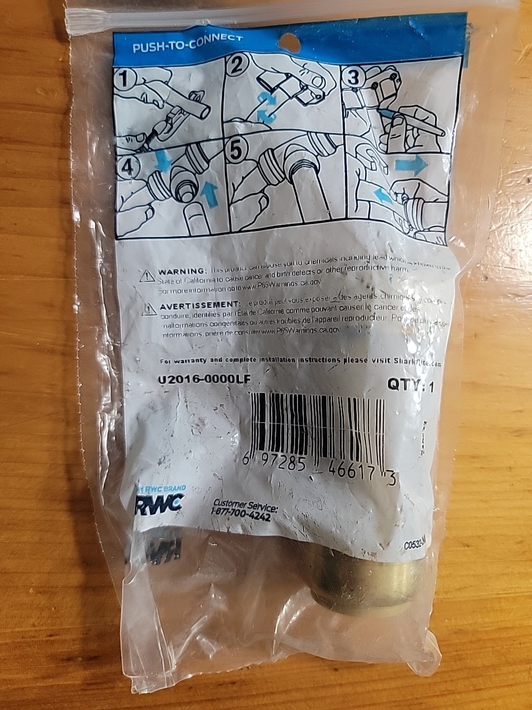 SharkBite 3/4 in. Push-to-Connect Check Valve, U2016-0000LF. Original Brass NOS gallery