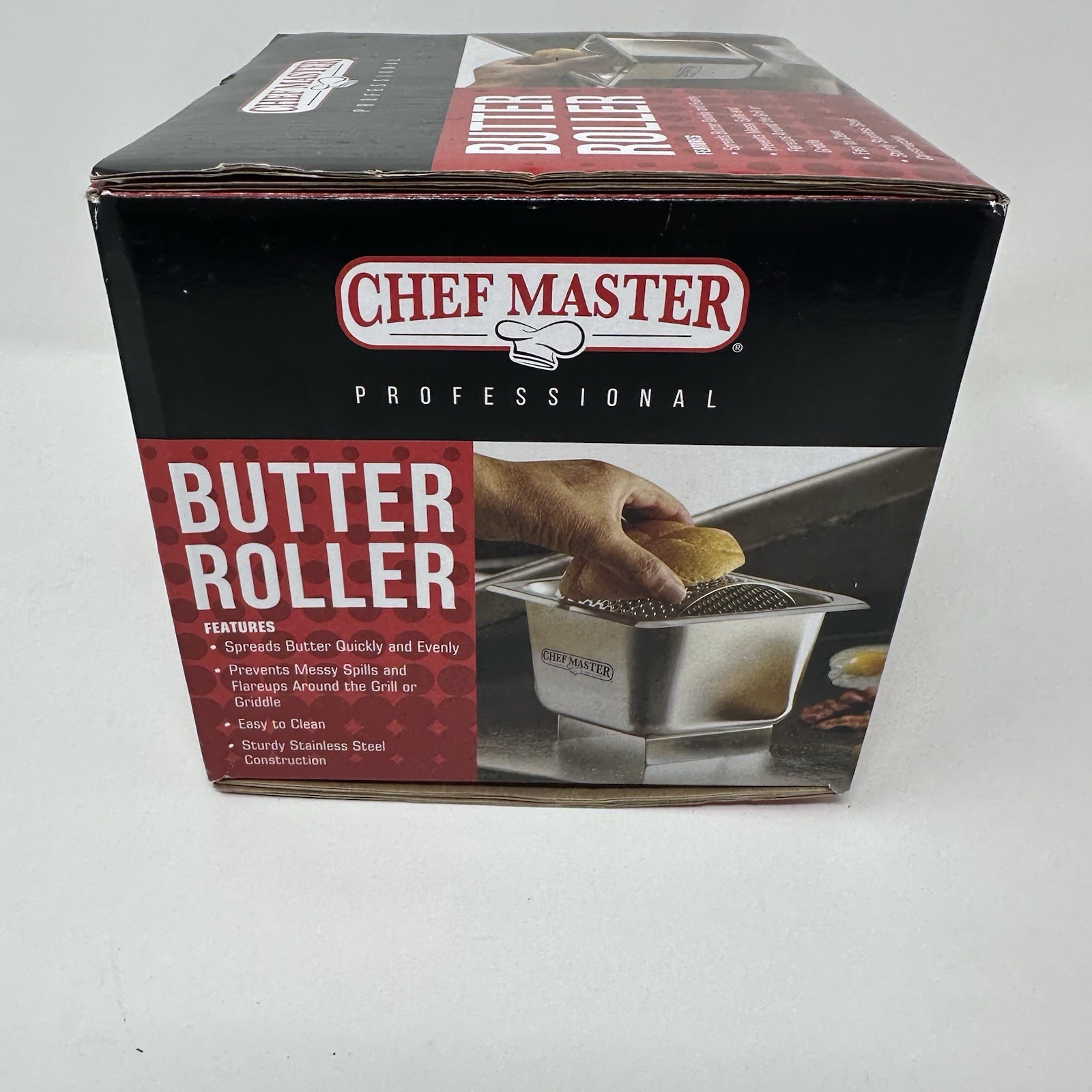 Chef Master Professional Butter Roller Stainless Steel Removable Wheel 55 Oz gallery