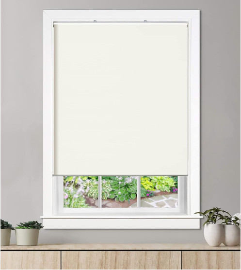 ALLBRIGHT Classic Cordless Roller Shades Windows White 72"L x 35W gallery