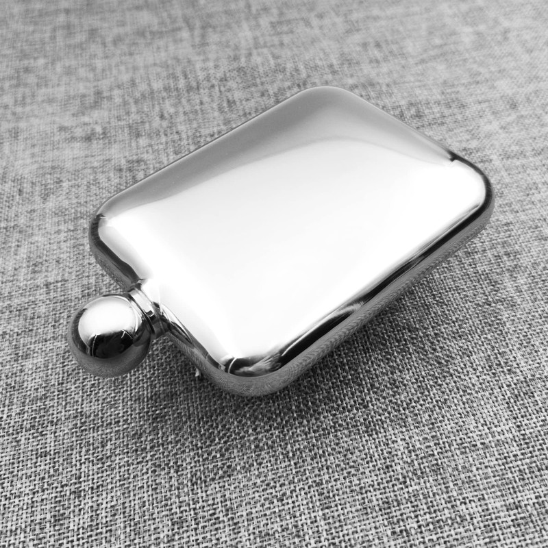 6oz Hip Flask with Glossy Rectangle Shape gallery