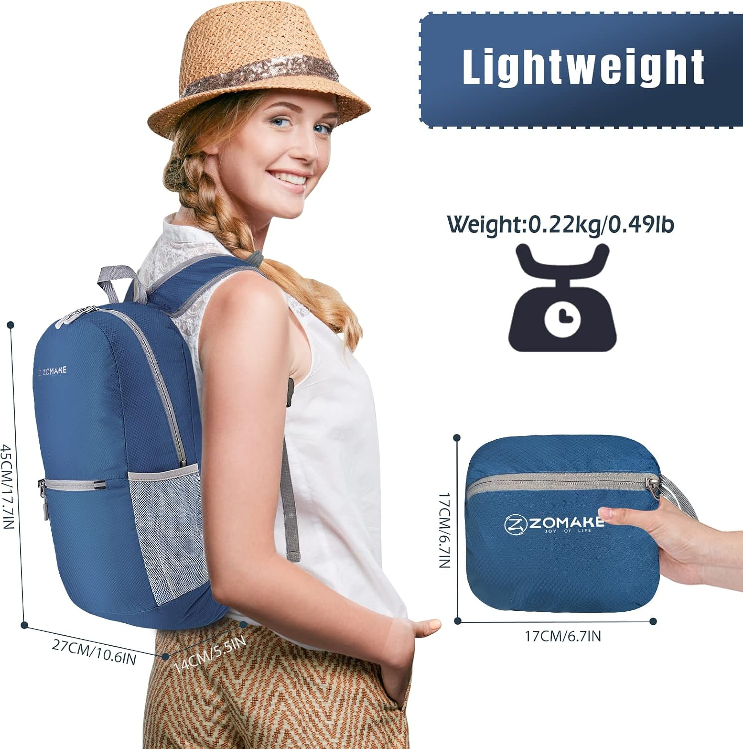 Ultra Lightweight Hiking Backpack 20L, Packable Small Backpacks Water Resistant 2