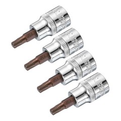 3/8-Inch Drive Bit Socket Torx T30 S2 Steel 48mm Length 4 Pcs