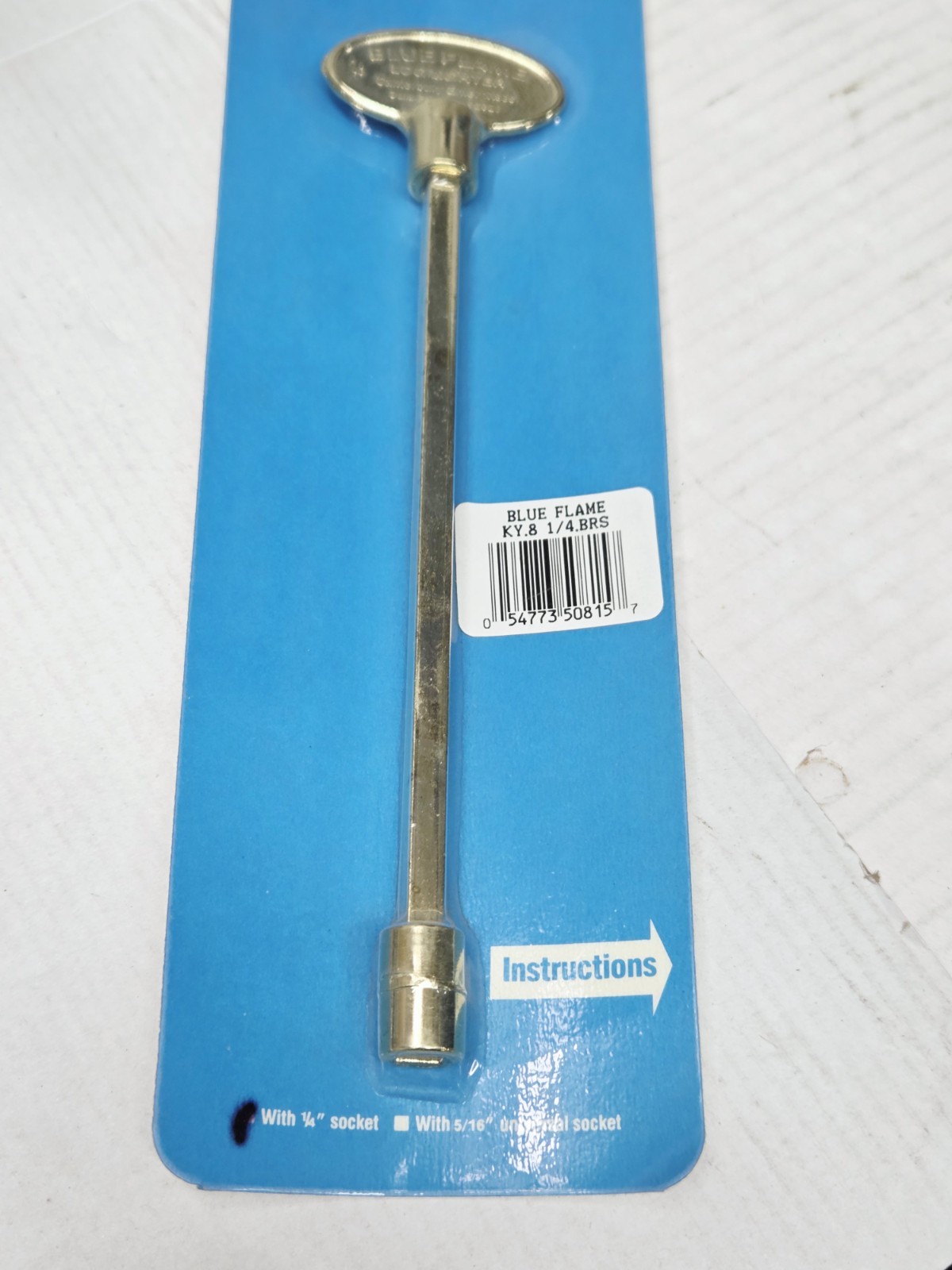 Blue Flame Log Lighter Key - Brass Color 1/4” Socket Approx. 8”L gallery