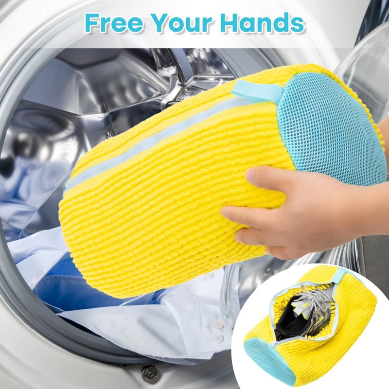 2 Pack Shoe Washing Machine Bag, Reusable Sneaker Laundry Bag for Washer & Dr... gallery