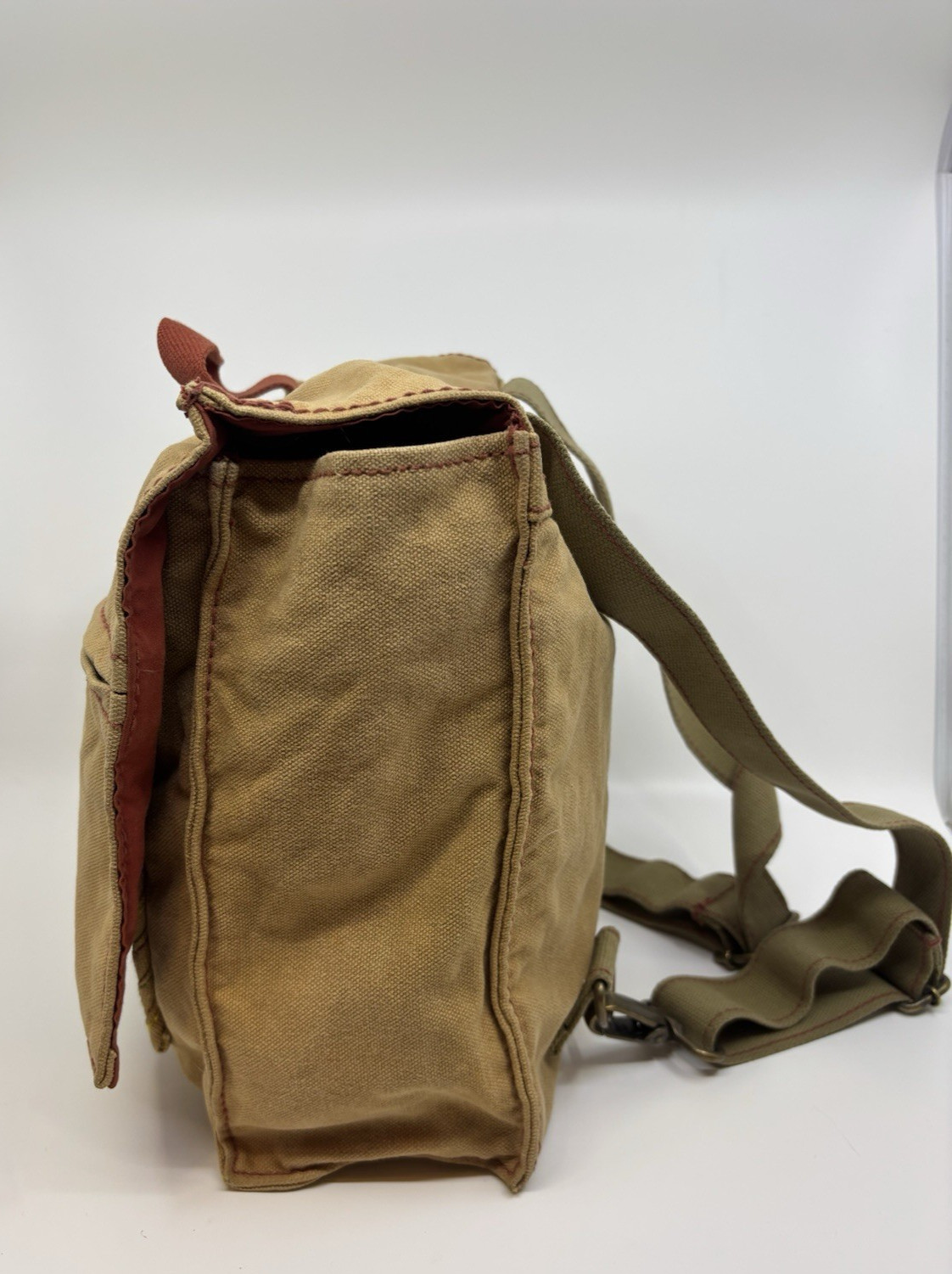 Vintage GAP Heavy Canvas Backpack Bag w/ Adjustable Straps & Handle 2