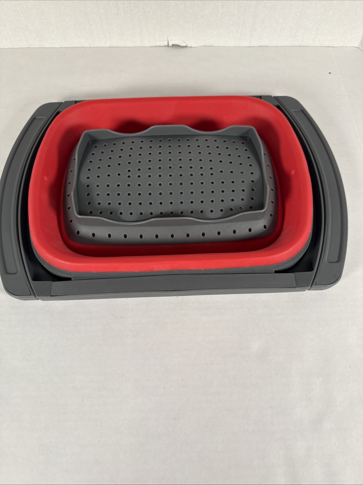 Rectangular Silicone Folding Draining Telescopic Foldable Water Filter Basket gallery