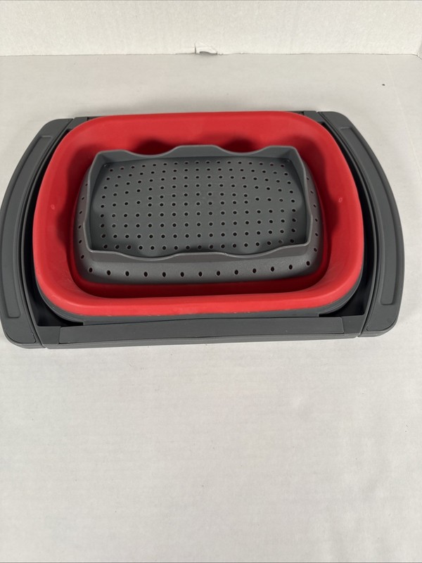 Rectangular Silicone Folding Draining Telescopic Foldable Water Filter Basket gallery