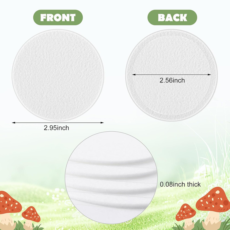24 Pcs 2.5" Monotub Adhesive Filter Disks-2Mm Thick Monotub Filter Discs-Monotub gallery