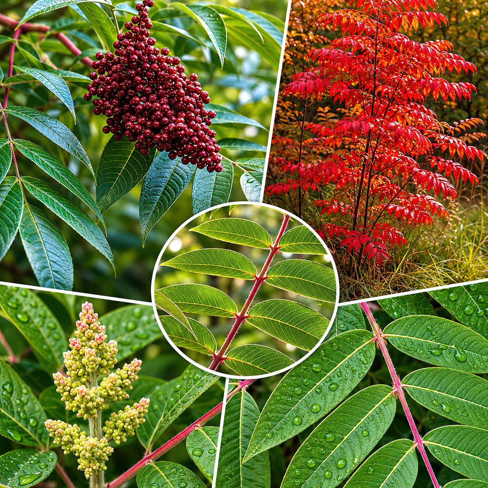3000 Winged Sumac Tree Seeds Rhus copallinum – Fall Color & Wildlife – Zones 4-9 gallery