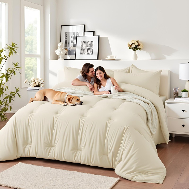 Easthome Queen Comforter Set 7 Piece - Soft Bed in a Bag Queen Size Comforter Se gallery