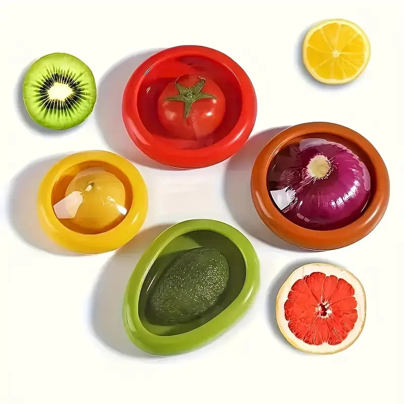 4 Pack Fruit And Vegetable Food Fresh Keeping Box Keeper Onion Avocado Storager gallery