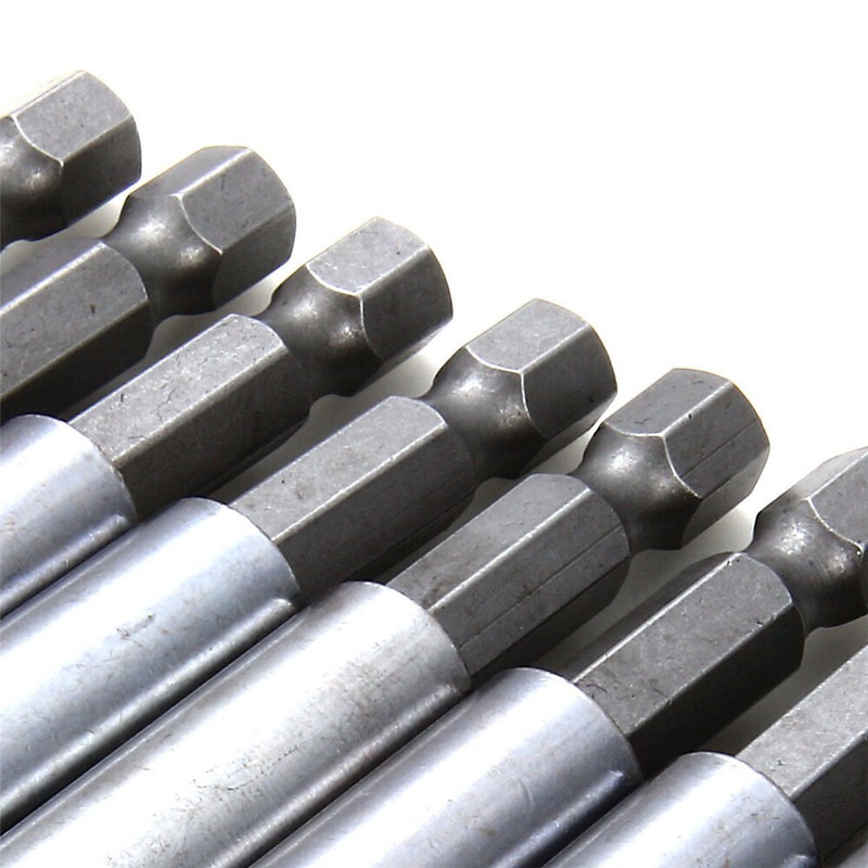 10Pcs Compact Magnetic Bit Tip Extensions Holder 1/4 Hex Shank Drive Guide US gallery