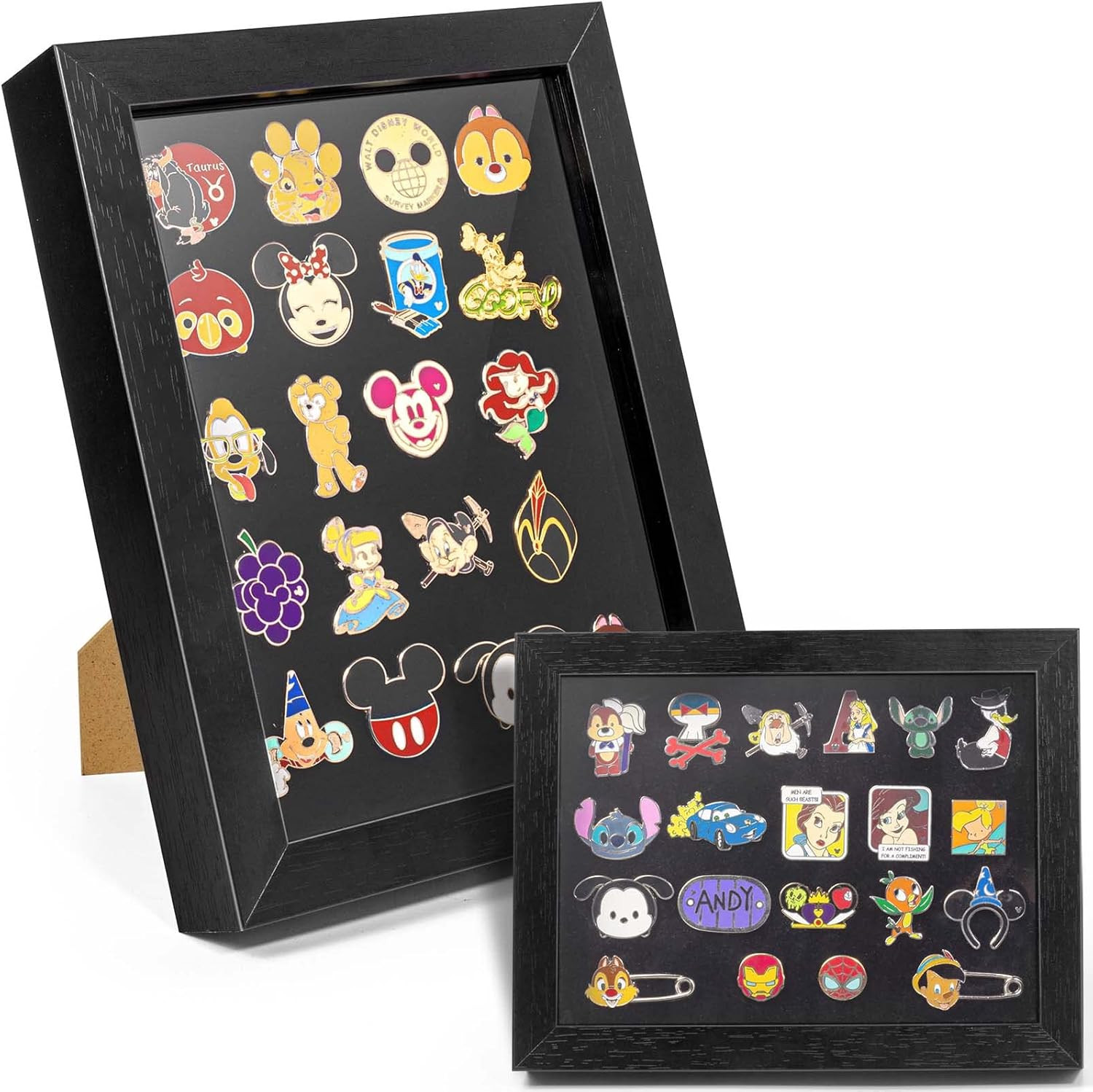 Enamel Pin Display Frame, 7X9 Shadow Box for Wall and Tabletop Mount, Pin Collec gallery