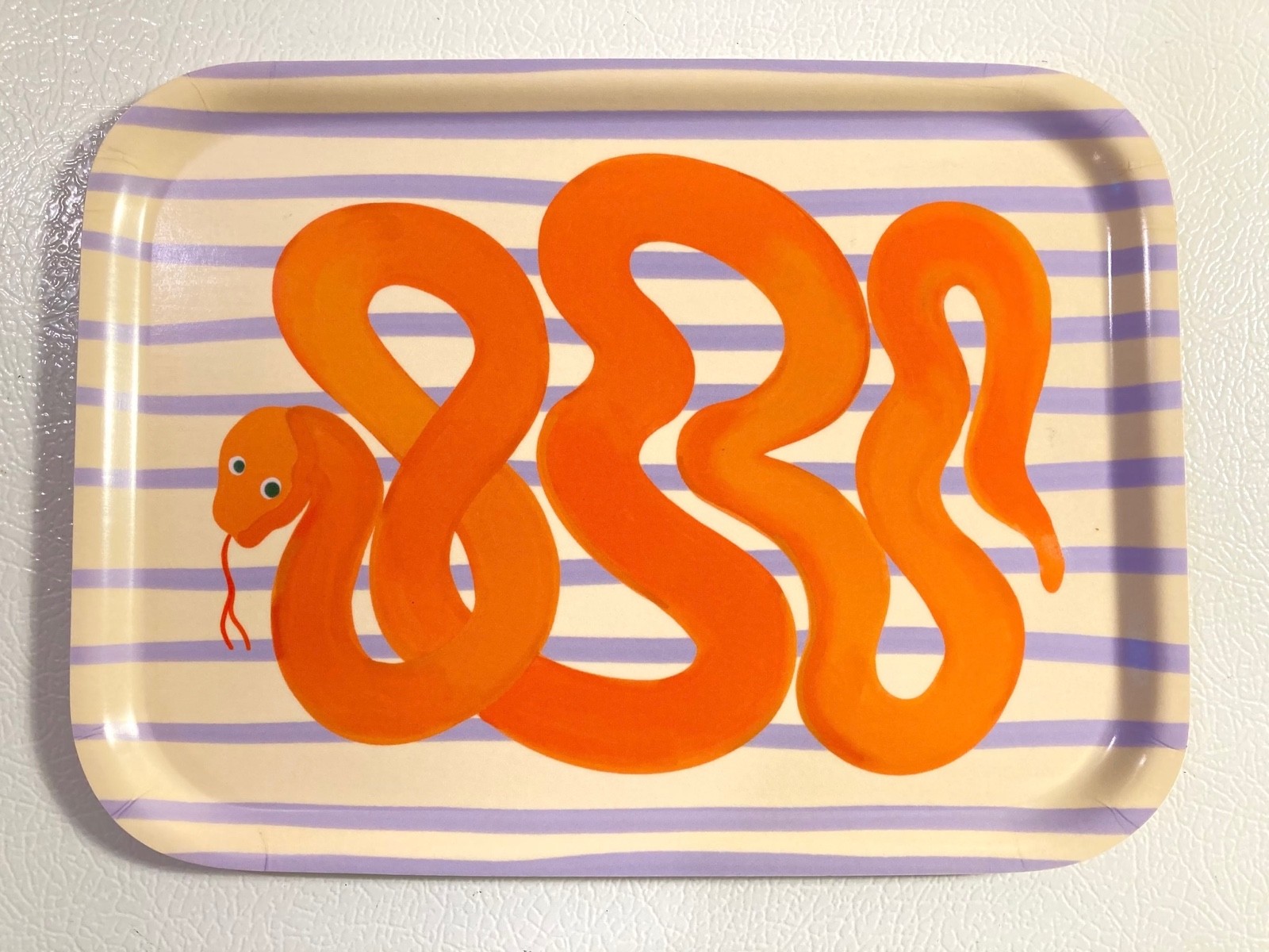 One and Only Paper Twisted Snake Striped Bent Birch Lightweight Tray Sweden gallery