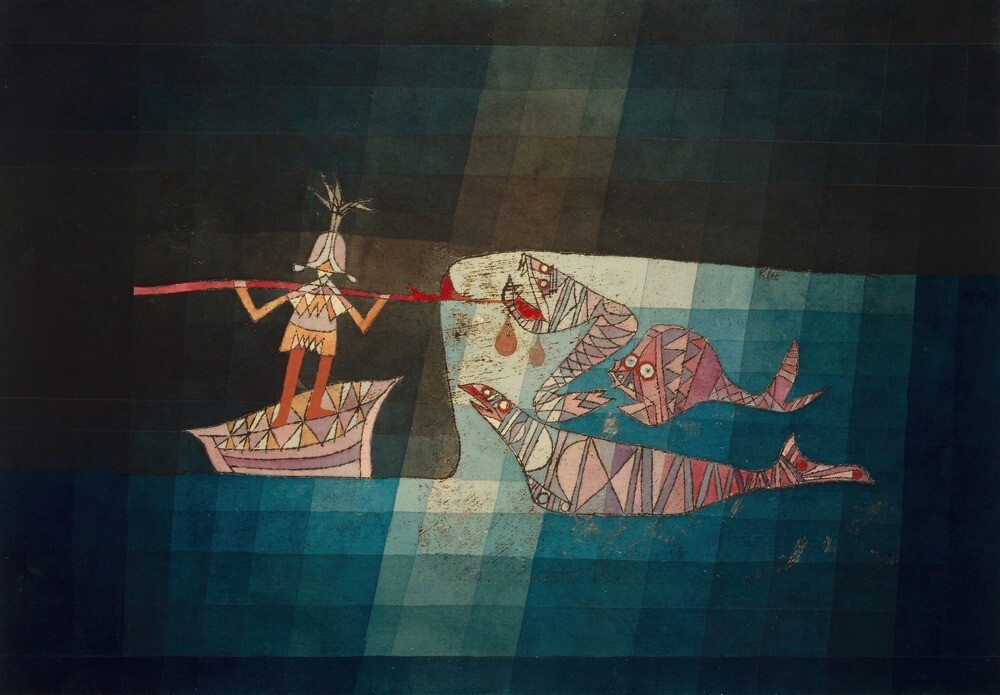 Paul Klee Fighting Scene from “The Seafarer” 1923 Giclée Archival Print 11×17 gallery