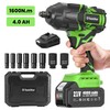 TaskStar Cordless Impact Wrench 1/2" 1180 Ft-lbs 1600 Nm 4000mah 8 Impact Socks gallery
