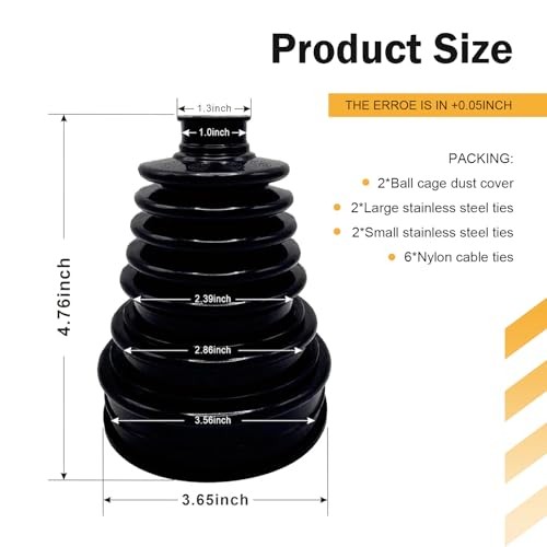 2 PCS CV Boot Repair Kit, Waterproof Dustproof Axle Boot with 4 Stainless gallery