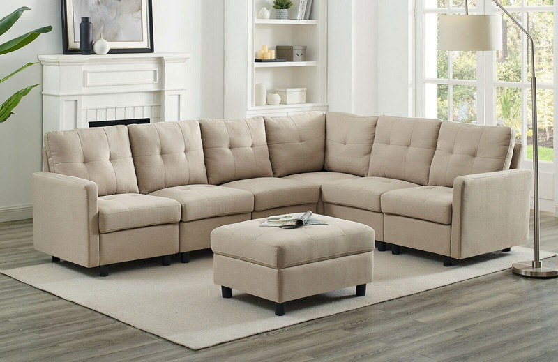 Contemporary Modular Sectional Sofa Modern Living Room Furniture Set DIY Couch gallery