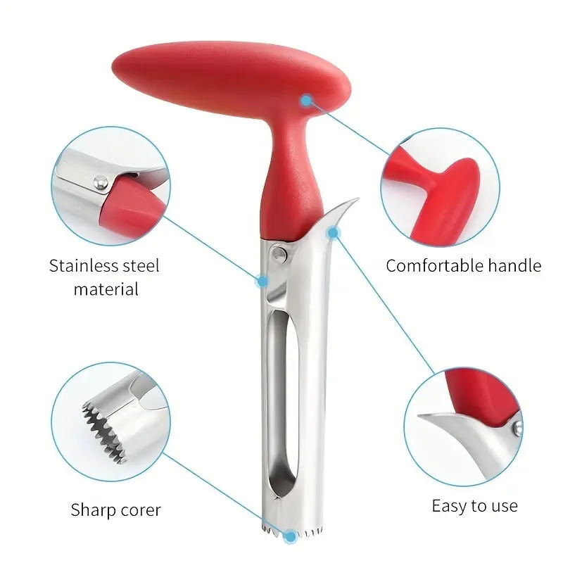 Fruit Apple Corer Pear Tools Stainless Steel Kitchen Twist Easy Core Remover US gallery