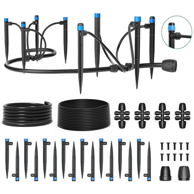 Drip Irrigation System with Quick Connector, Garden Watering System for Lawn ...