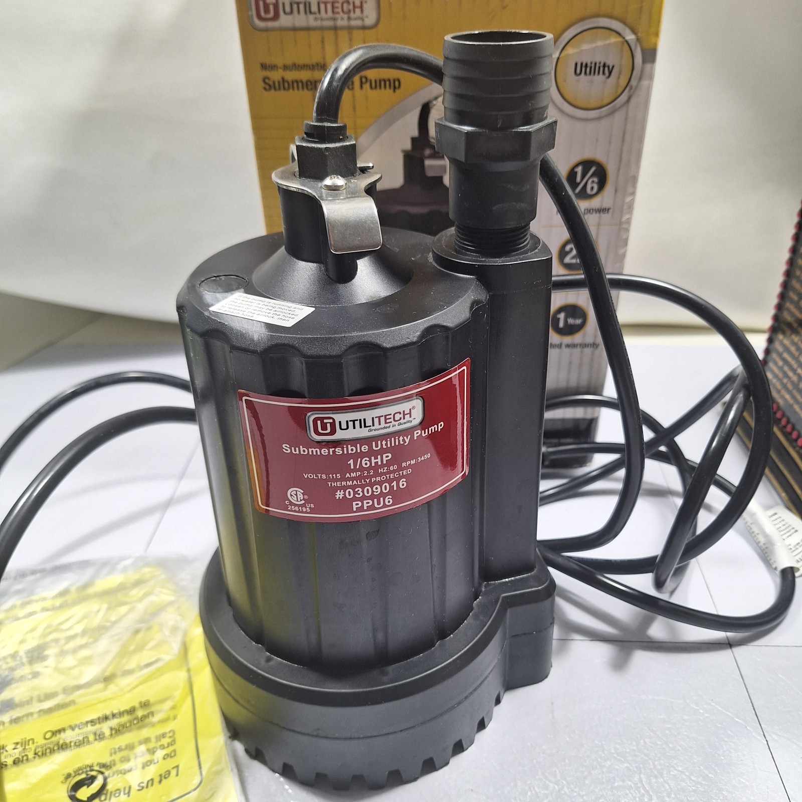 UltiliTech Non Automatic Submersible Utility Pump 1/6 HP gallery