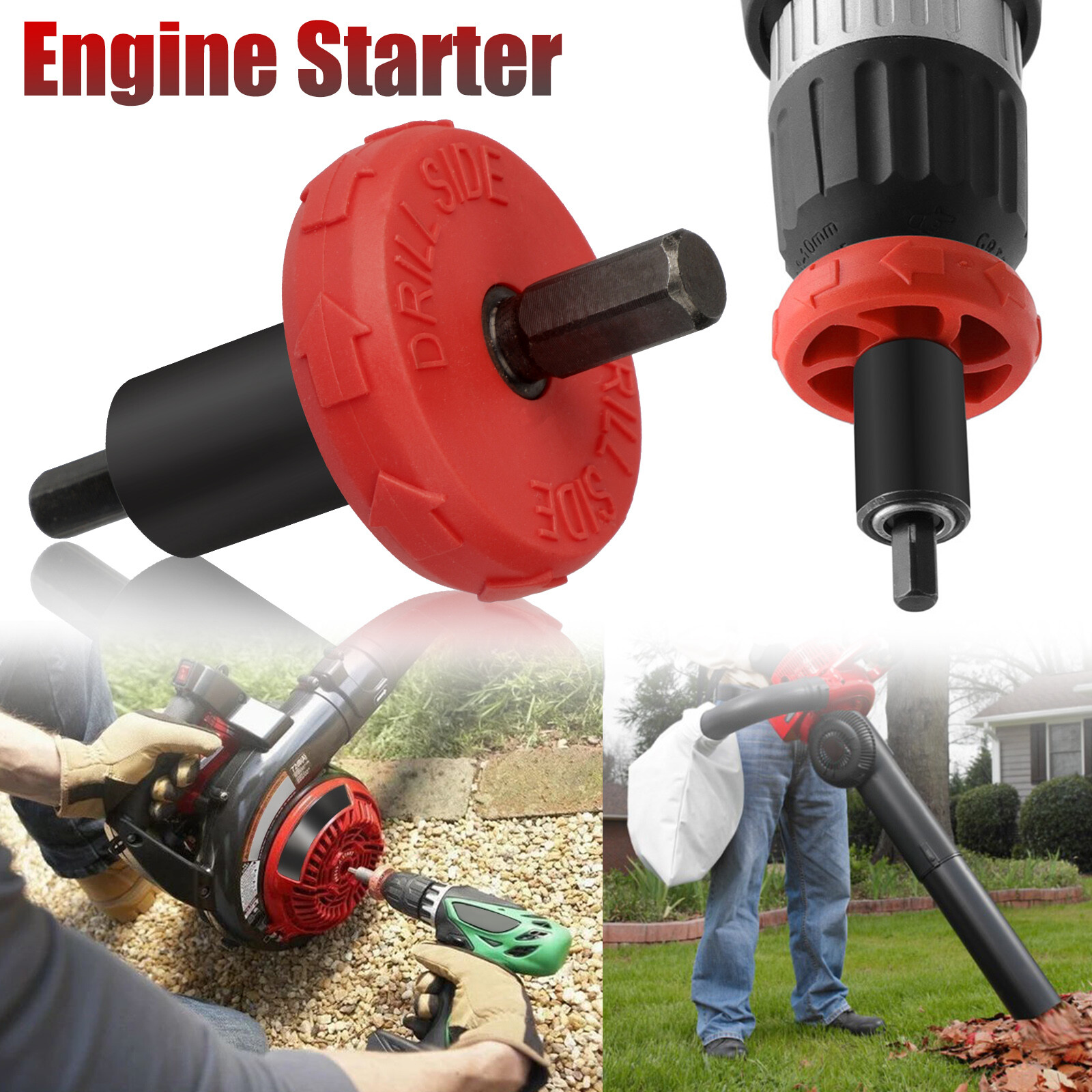 Jump Start Electric Engine Easy Starter Drill Bit Adapter For Troy-Bilt Trimmers gallery