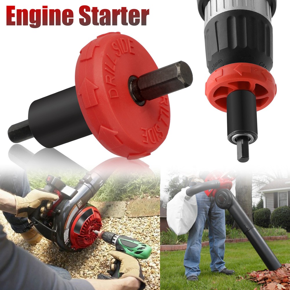 Jump Start Electric Engine Easy Starter Drill Bit Adapter For Troy-Bilt Trimmers