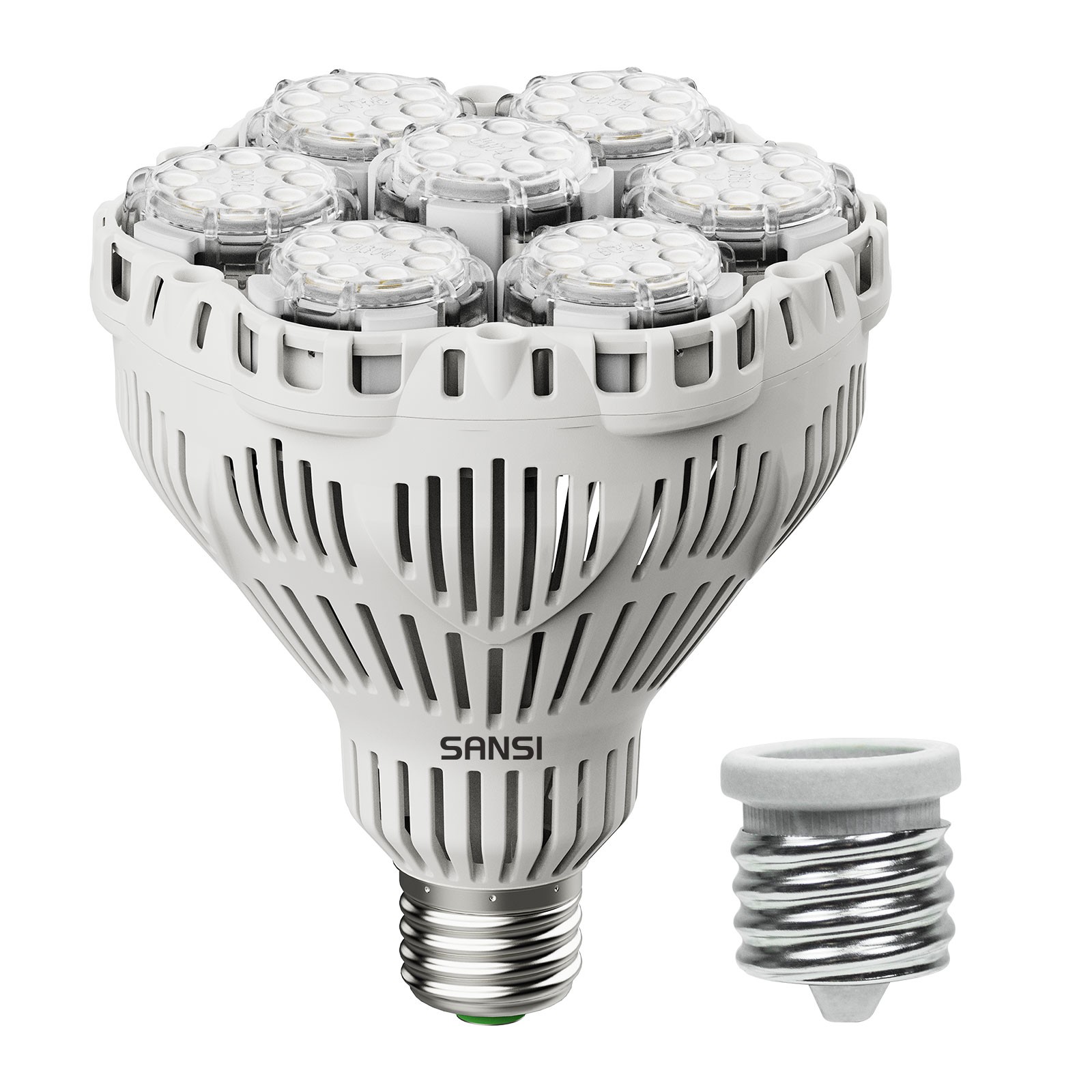 SANSI LED Light Bulbs 6000lm Daylight E26 to E39 Workshop Home BR30 Lamp Bulbs gallery