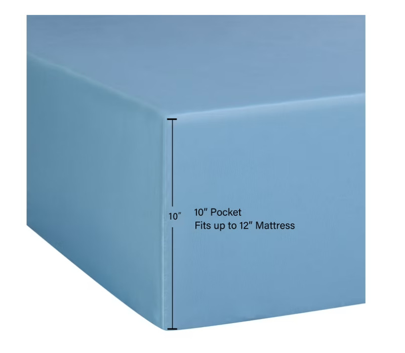 Mainstays Basic Value Microfiber Bed Sheet Set, Light Blue, Twin, 3 Piece. gallery