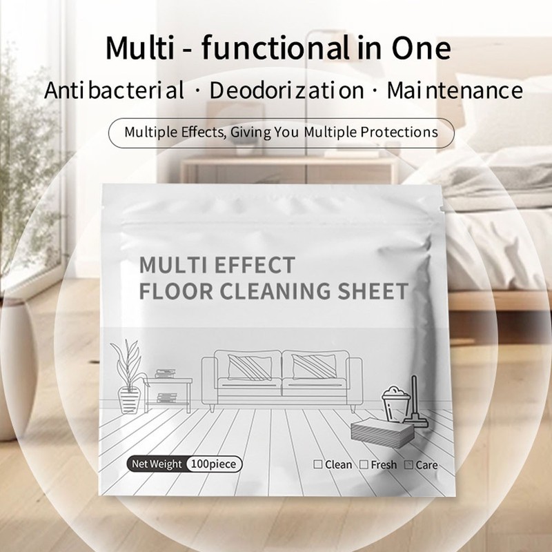 Multi-Effect Floor Cleaning Sheets,100pcs Water-Soluble Floor Cleaning Sheets gallery