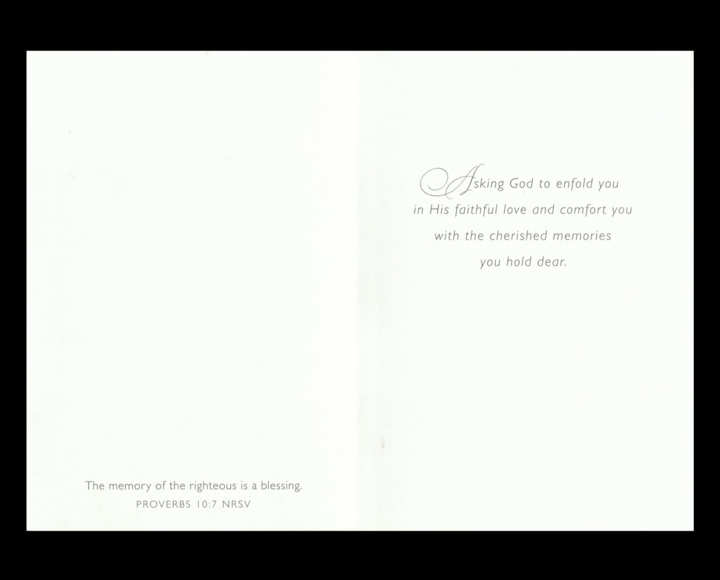 PROVERBS 19:7 - Praying For You In Your Loss Sympathy - Joyfully Yours Card gallery